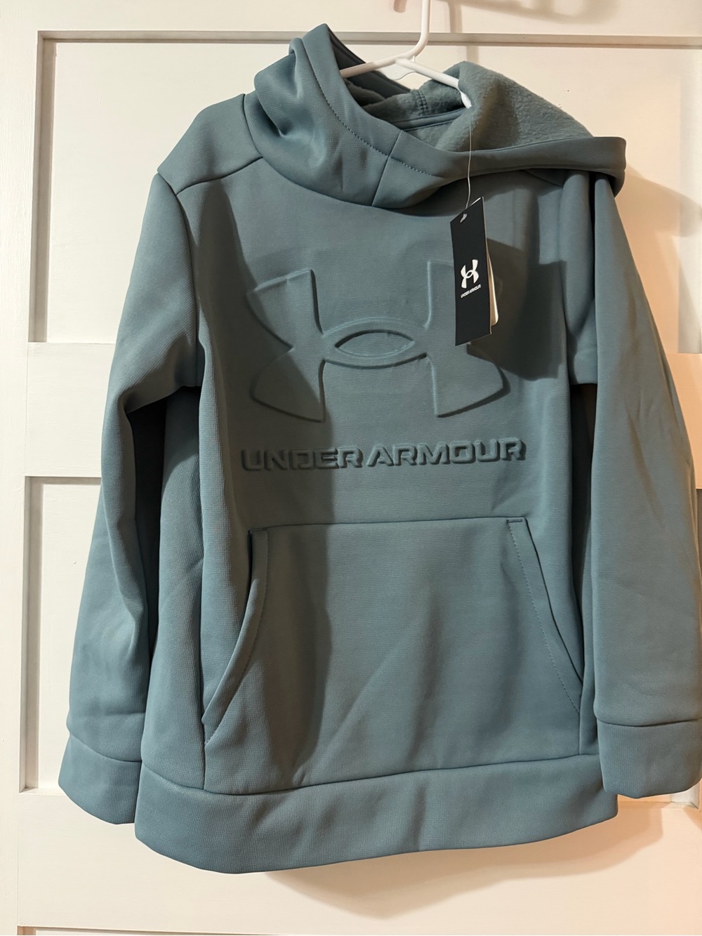 Under Armour Jasper Blue Embossed Boys’ Fleece Hoodie